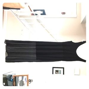 Full length semi sheer from the knee down maxi